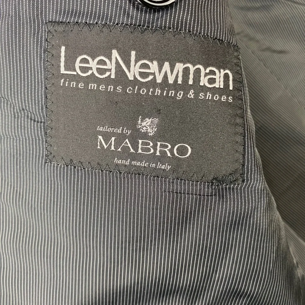 Mabro Handmade Blazer Mens IT 54 Black Guabello Super 140s Wool Italy Sport Coat